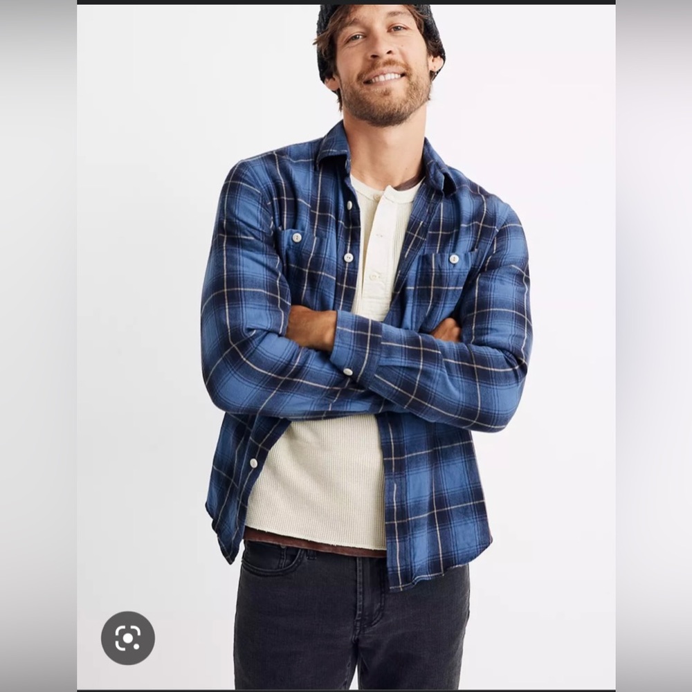 Flannel- Long sleeve Workshirt in Amory Plaid